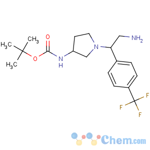 CAS No:886365-38-4 tert-butyl<br />N-[1-[2-amino-1-[4-(trifluoromethyl)phenyl]ethyl]pyrrolidin-3-yl]<br />carbamate