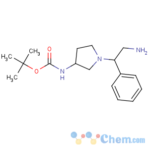 CAS No:886365-41-9 tert-butyl N-[1-(2-amino-1-phenylethyl)pyrrolidin-3-yl]carbamate