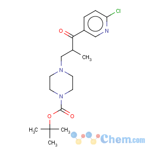 CAS No:886365-66-8 1-Piperazinecarboxylicacid, 4-[3-(6-chloro-3-pyridinyl)-2-methyl-3-oxopropyl]-, 1,1-dimethylethylester