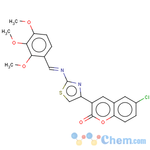 CAS No:886537-72-0 2h-1-benzopyran-2-one6-chloro-3-[2-[[(2,3,4-trimethoxyphenyl)methylene]amino]-4-thiazolyl]-