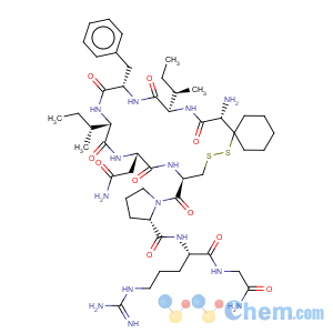 CAS No:88686-53-7 Glycinamide,N-[2-(1-mercaptocyclohexyl)acetyl]-D-isoleucyl-L-phenylalanyl-L-isoleucyl-L-asparaginyl-L-cysteinyl-L-prolyl-L-arginyl-,cyclic (1®