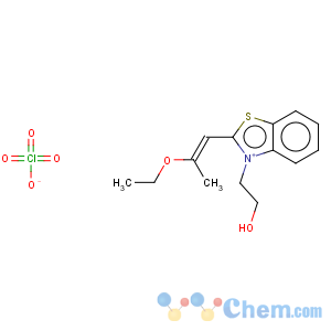 CAS No:88736-02-1 2-(2-ETHOXY-1-PROPENYL)-3-(2-HYDROXYETHYL)BENZOTHIAZOLIUM PERCHLORATE