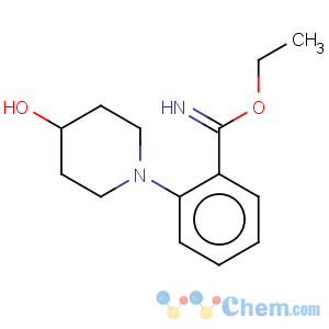 CAS No:887577-98-2 Benzenecarboximidicacid, 2-(4-hydroxy-1-piperidinyl)-, ethyl ester