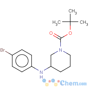 CAS No:887584-22-7 1-Piperidinecarboxylicacid, 3-[(4-bromophenyl)amino]-, 1,1-dimethylethyl ester