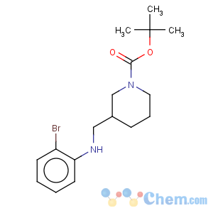 CAS No:887586-95-0 1-Piperidinecarboxylicacid, 3-[[(2-bromophenyl)amino]methyl]-, 1,1-dimethylethyl ester