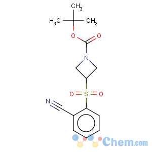 CAS No:887593-70-6 1-Azetidinecarboxylicacid, 3-[(2-cyanophenyl)sulfonyl]-, 1,1-dimethylethyl ester