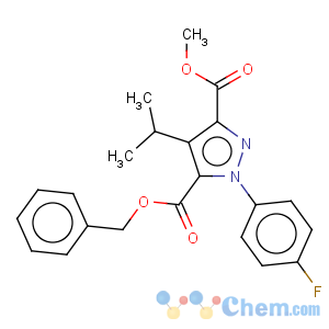 CAS No:887703-73-3 1H-Pyrazole-3,5-dicarboxylicacid, 1-(4-fluorophenyl)-4-(1-methylethyl)-, 3-methyl 5-(phenylmethyl) ester