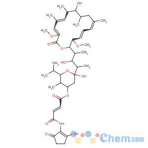 CAS No:88899-56-3 2-Butenoicacid, 4-[(2-hydroxy-5-oxo-1-cyclopenten-1-yl)amino]-4-oxo-,(2R,4R,5S,6R)-tetrahydro-2-hydroxy-2-[(1S,2R,3S)-2-hydroxy-3-[(2R,3S,4E,6E,9S,10S,11R,12E,14Z)-10-hydroxy-3,15-dimethoxy-7,9,11,13-tetramethyl-16-oxooxacyclohexadeca-4,6,12,14-tetraen-2-yl]-1-methylbutyl]-5-methyl-6-(1-methylethyl)-2H-pyran-4-ylester, (2E)-