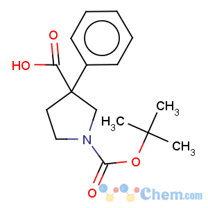 CAS No:889654-10-8 1,3-Pyrrolidinedicarboxylicacid, 3-phenyl-, 1-(1,1-dimethylethyl) ester