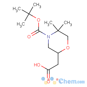 CAS No:889953-52-0 2-[5,<br />5-dimethyl-4-[(2-methylpropan-2-yl)oxycarbonyl]morpholin-2-yl]acetic<br />acid