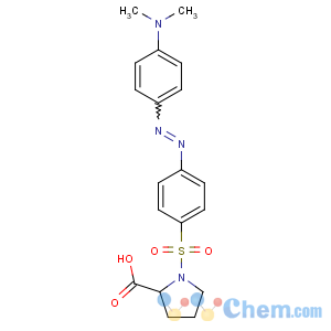 CAS No:89131-09-9 (2S)-1-[4-[[4-(dimethylamino)phenyl]diazenyl]phenyl]sulfonylpyrrolidine-<br />2-carboxylic acid