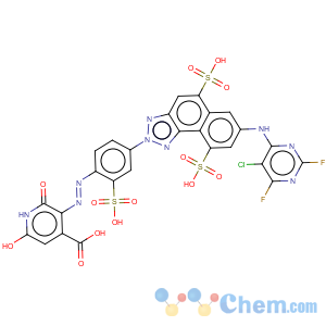 CAS No:89182-94-5 4-Pyridinecarboxylicacid,5-[2-[4-[7-[(5-chloro-2,6-difluoro-4-pyrimidinyl)amino]-5,9-disulfo-2H-naphtho[1,2-d]triazol-2-yl]-2-sulfophenyl]diazenyl]-1,2-dihydro-6-hydroxy-2-oxo-