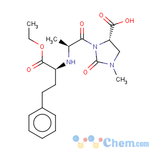 CAS No:89396-94-1 4-Imidazolidinecarboxylicacid,3-[(2S)-2-[[(1S)-1-(ethoxycarbonyl)-3-phenylpropyl]amino]-1-oxopropyl]-1-methyl-2-oxo-,hydrochloride (1:1), (4S)-