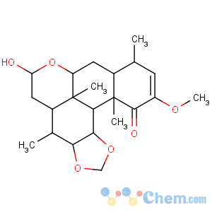 CAS No:89498-91-9 Picras-2-en-1-one,16-hydroxy-2-methoxy-11,12-[methylenebis(oxy)]-, (11a,12b)- (9CI)