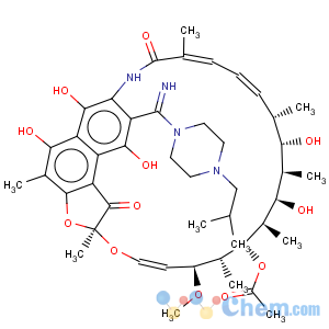 CAS No:89499-17-2 Rifamycin,3-[[[4-(2-methylpropyl)-1-piperazinyl]imino]methyl]-