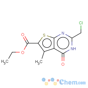 CAS No:89567-06-6 Thieno[2,3-d]pyrimidine-6-carboxylic acid, 2-(chloromethyl)-1,4-dihydro-5-methyl-4-oxo-, ethyl ester