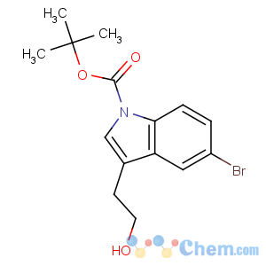 CAS No:898746-62-8 tert-butyl 5-bromo-3-(2-hydroxyethyl)indole-1-carboxylate