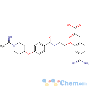 CAS No:89958-12-3 3-[4-carbamimidoyl-2-[2-[[4-(1-ethanimidoylpiperidin-4-yl)oxybenzoyl]<br />amino]ethoxy]phenyl]-2-oxopropanoic acid