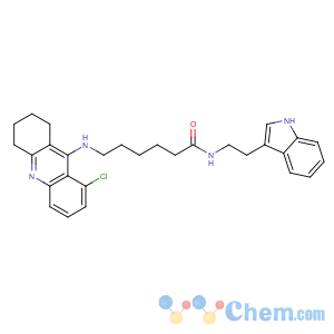 CAS No:9010-10-0 6-[(8-chloro-1,2,3,<br />4-tetrahydroacridin-9-yl)amino]-N-[2-(1H-indol-3-yl)ethyl]hexanamide
