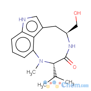 CAS No:90365-57-4 3H-Pyrrolo[4,3,2-gh]-1,4-benzodiazonin-3-one,1,2,4,5,6,8-hexahydro-5-(hydroxymethyl)-1-methyl-2-(1-methylethyl)-, (2S,5S)-