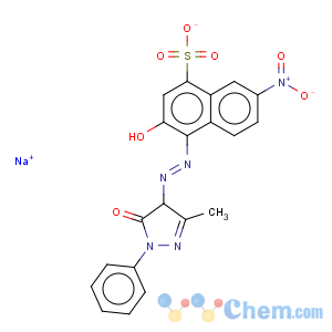 CAS No:90377-81-4 1-Naphthalenesulfonicacid,4-[2-(4,5-dihydro-3-methyl-5-oxo-1-phenyl-1H-pyrazol-4-yl)diazenyl]-3-hydroxy-7-nitro-,sodium salt (1:1)