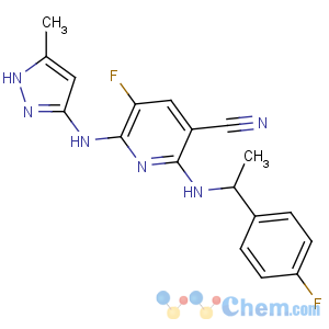 CAS No:905586-69-8 5-fluoro-2-[[(1S)-1-(4-fluorophenyl)ethyl]amino]-6-[(5-methyl-1H-<br />pyrazol-3-yl)amino]pyridine-3-carbonitrile