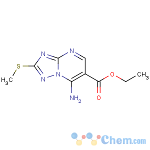 CAS No:90559-98-1 ethyl<br />7-amino-2-methylsulfanyl-[1,2,4]triazolo[1,5-a]pyrimidine-6-carboxylate