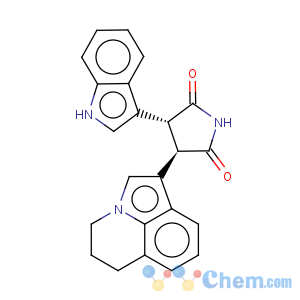 CAS No:905854-02-6 2,5-Pyrrolidinedione,3-(5,6-dihydro-4H-pyrrolo[3,2,1-ij]quinolin-1-yl)-4-(1H-indol-3-yl)-, (3R,4R)-