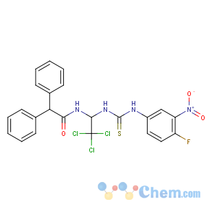 CAS No:905973-89-9 2,2-DIPHENYL-N-(2,2,2-TRICHLORO-1-[3-(4-FLUORO-3-NITROPHENYL)THIOUREIDO]ETHYL)ACETAMIDE