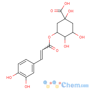 CAS No:906-33-2 (1R,3R,4S,5R)-3-[(E)-3-(3,4-dihydroxyphenyl)prop-2-enoyl]oxy-1,4,<br />5-trihydroxycyclohexane-1-carboxylic acid