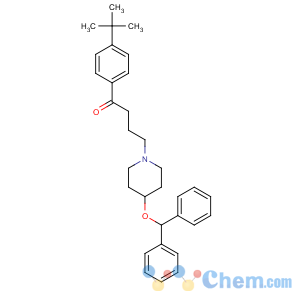 CAS No:90729-43-4 4-(4-benzhydryloxypiperidin-1-yl)-1-(4-tert-butylphenyl)butan-1-one