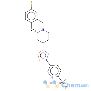CAS No:909662-32-4 5-{5-[1-(5-fluoro-2-methylbenzyl)piperidin-4-yl]-1,2,4-oxadiazol-3-yl}-2-(trifluoromethyl)pyridine