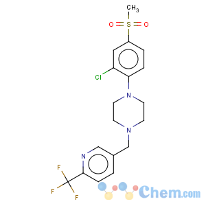 CAS No:909666-46-2 1-[2-chloro-4-(methylsulfonyl)phenyl]-4-{[6-(trifluoromethyl)pyridin-3-yl]methyl}piperazine