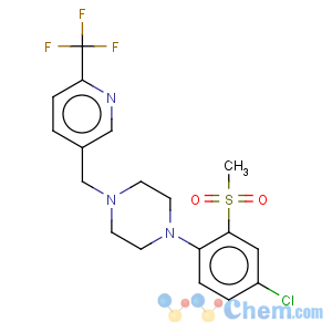 CAS No:909666-49-5 1-[4-chloro-2-(methylsulfonyl)phenyl]-4-{[6-(trifluoromethyl)pyridin-3-yl]methyl}piperazine