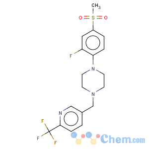 CAS No:909666-61-1 1-[2-fluoro-4-(methylsulfonyl)phenyl]-4-{[6-(trifluoromethyl)pyridin-3-yl]methyl}piperazine