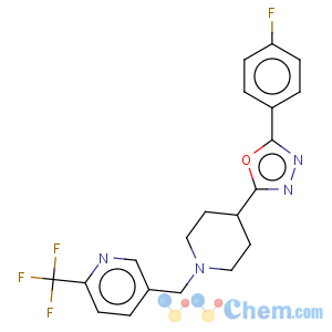 CAS No:909666-64-4 5-({4-[5-(4-fluorophenyl)-1,3,4-oxadiazol-2-yl]piperidin-1-yl}methyl)-2-(trifluoromethyl)pyridine