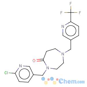 CAS No:909668-86-6 4-[(6-chloropyridin-3-yl)methyl]-1-{[6-(trifluoromethyl)pyridin-3-yl]methyl}-1,4-diazepan-5-one