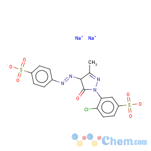 CAS No:91101-24-5 Benzenesulfonic acid,4-chloro-3-[4,5-dihydro-3-methyl-5-oxo-4-[2-(4-sulfophenyl)diazenyl]-1H-pyrazol-1-yl]-