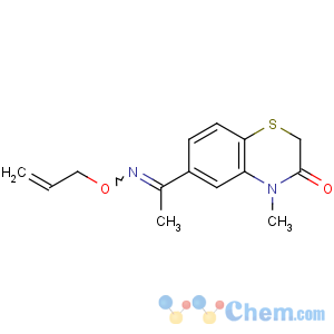 CAS No:91119-78-7 Propanoic acid,2-[[[1-(3,4-dihydro-4-methyl-3-oxo-2H-1,4-benzothiazin-6-yl)ethylidene]amino]oxy]-2-methyl-,ethyl ester