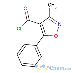 CAS No:91182-77-3 3-methyl-5-phenyl-1,2-oxazole-4-carbonyl chloride