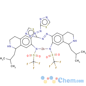 CAS No:912628-37-6 Bis[1,1,1-trifluoro-N-[1,2,3,4-tetrahydro-1-(2-methylpropyl)-6-[(1,3,4-thiadiazol-2-yl-N3)azo-N1]-7-isoquinolinyl]methanesulfonamidato-N]zinc