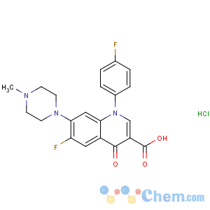 CAS No:91296-86-5 6-fluoro-1-(4-fluorophenyl)-7-(4-methylpiperazin-1-yl)-4-oxoquinoline-3-<br />carboxylic acid