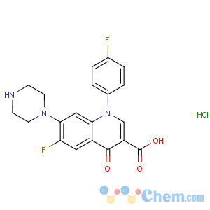 CAS No:91296-87-6 6-fluoro-1-(4-fluorophenyl)-4-oxo-7-piperazin-1-ylquinoline-3-carboxylic<br />acid