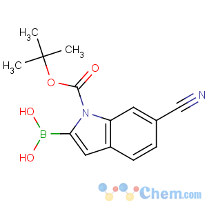 CAS No:913835-67-3 [6-cyano-1-[(2-methylpropan-2-yl)oxycarbonyl]indol-2-yl]boronic acid