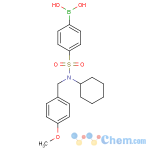 CAS No:913836-13-2 [4-[cyclohexyl-[(4-methoxyphenyl)methyl]sulfamoyl]phenyl]boronic acid