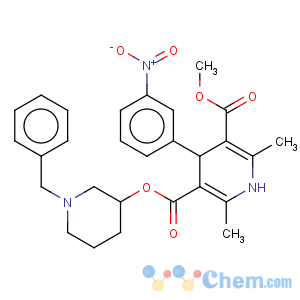 CAS No:91599-75-6 3,5-Pyridinedicarboxylicacid, 1,4-dihydro-2,6-dimethyl-4-(3-nitrophenyl)-, 3-methyl5-[1-(phenylmethyl)-3-piperidinyl] ester