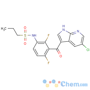 CAS No:918505-84-7 N-[3-(5-chloro-1H-pyrrolo[2,3-b]pyridine-3-carbonyl)-2,<br />4-difluorophenyl]propane-1-sulfonamide