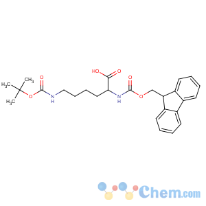 CAS No:92122-45-7 (2R)-2-(9H-fluoren-9-ylmethoxycarbonylamino)-6-[(2-methylpropan-2-yl)<br />oxycarbonylamino]hexanoic acid