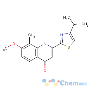 CAS No:923289-21-8 7-methoxy-8-methyl-2-(4-propan-2-yl-1,3-thiazol-2-yl)-1H-quinolin-4-one