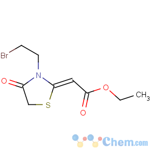 CAS No:92503-35-0 Aceticacid, 2-[3-(2-bromoethyl)-4-oxo-2-thiazolidinylidene]-, ethyl ester
